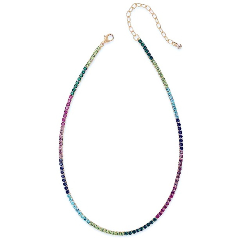 3mm Crystal Station All-Around Necklace